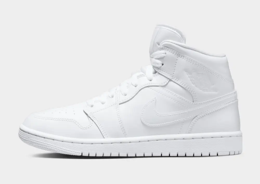 Jordan Air 1 Mid "Triple White" Women's