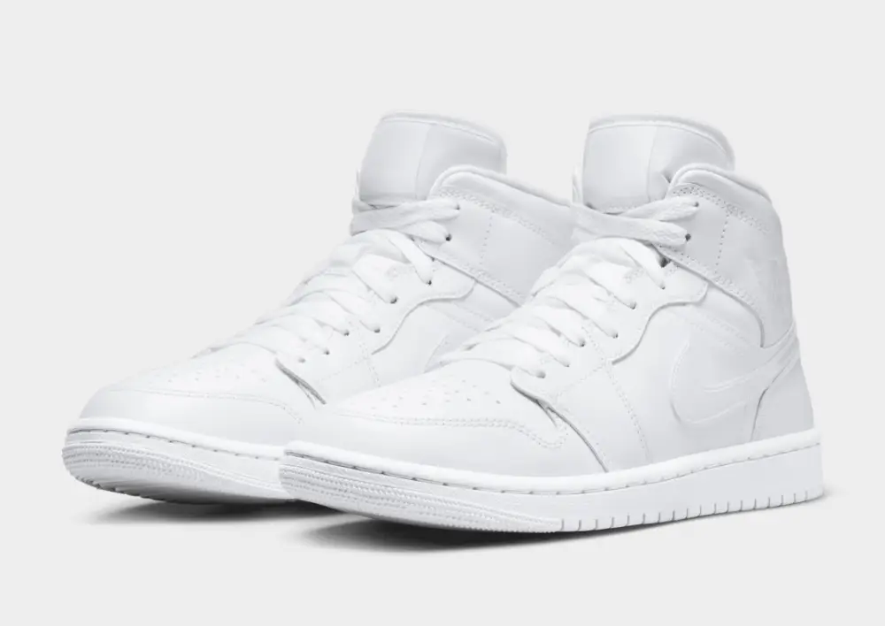Jordan Air 1 Mid "Triple White" Women's